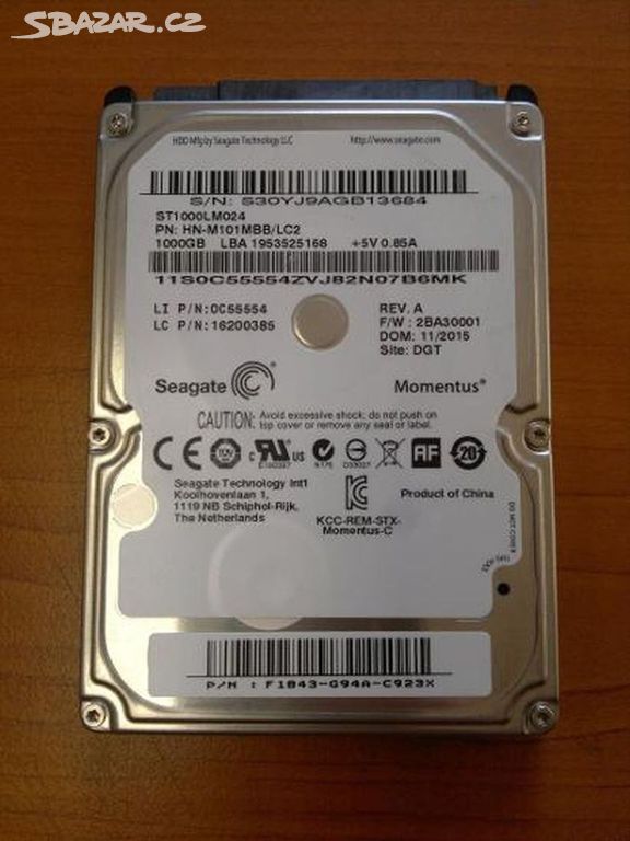 Harddisk 2,5" 1TB Seagate Momentus ST1000LM0 SATA3