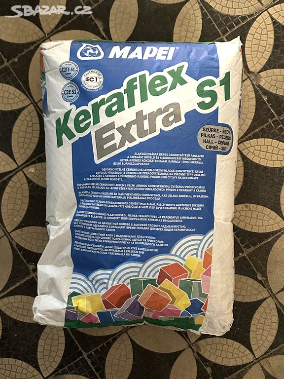 Lepidlo Mapei Keraflex Extra S1 šedá 25 kg C2TE S1