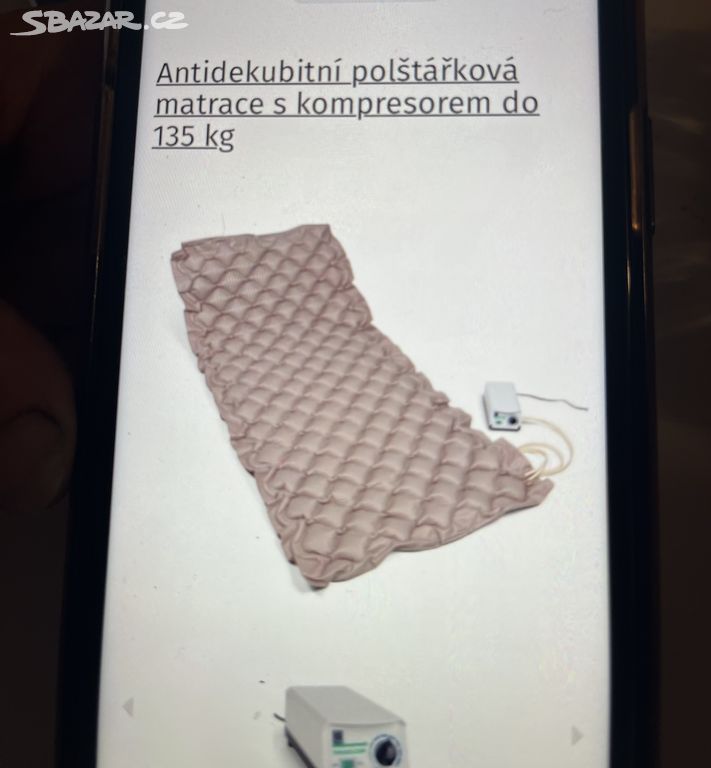 Antidekubitní polštářová matrace s kompresorem