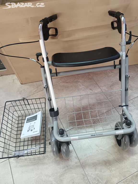 Stabilní čtyřkolové chodítko Ideal Rollator, nové