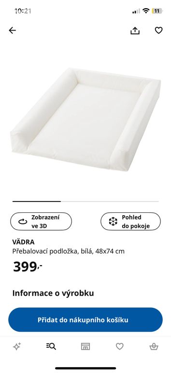 Přebalovací podložka Vadra Ikea