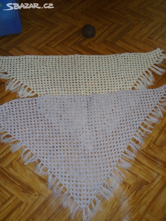 NOVÉ hačkované veliké šátky průměr 130cm