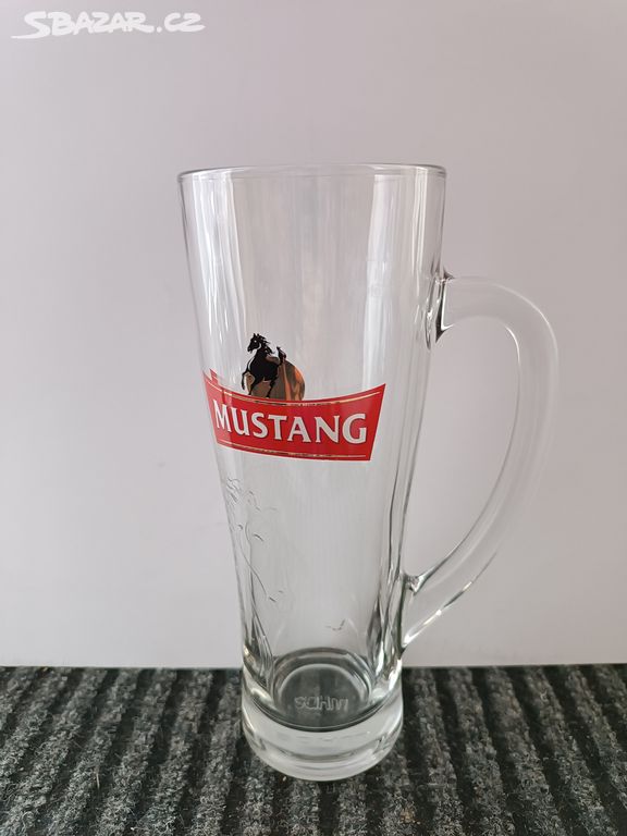 Pivní krýgel -MUSTANG - 0,5l - značený