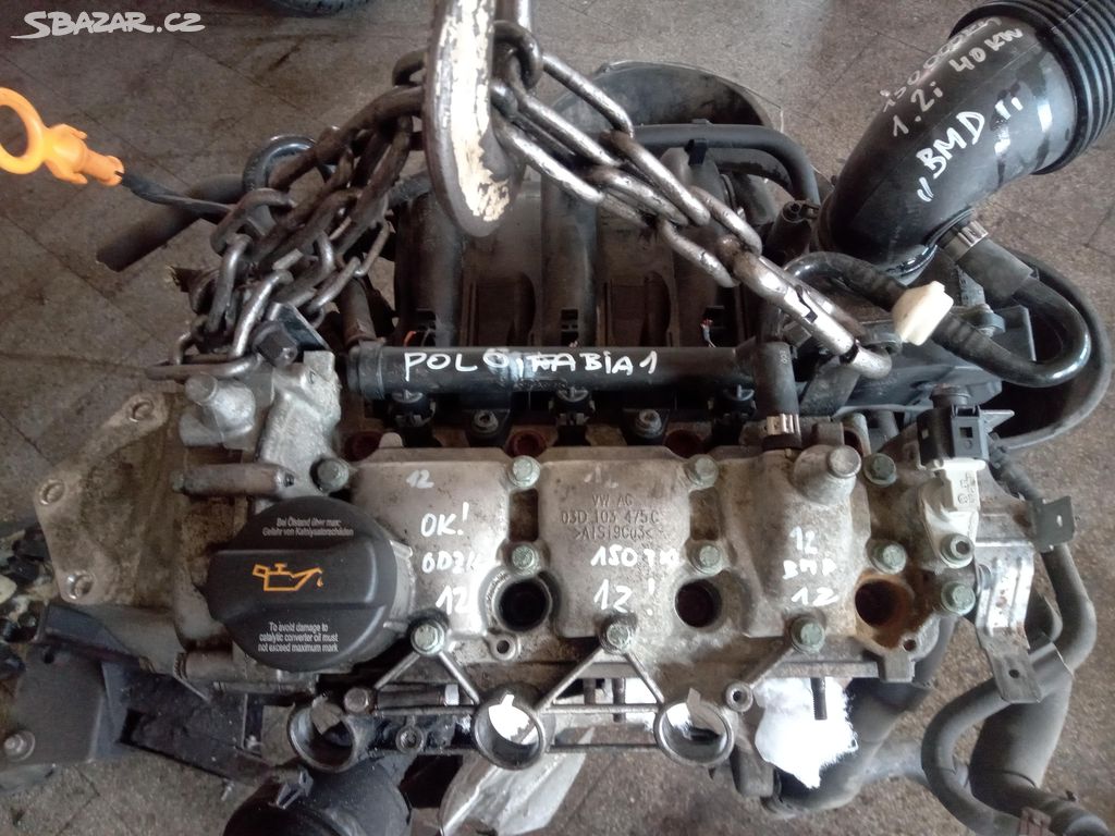 Motor Škoda, VW, 1.2i 40kW kód BMD