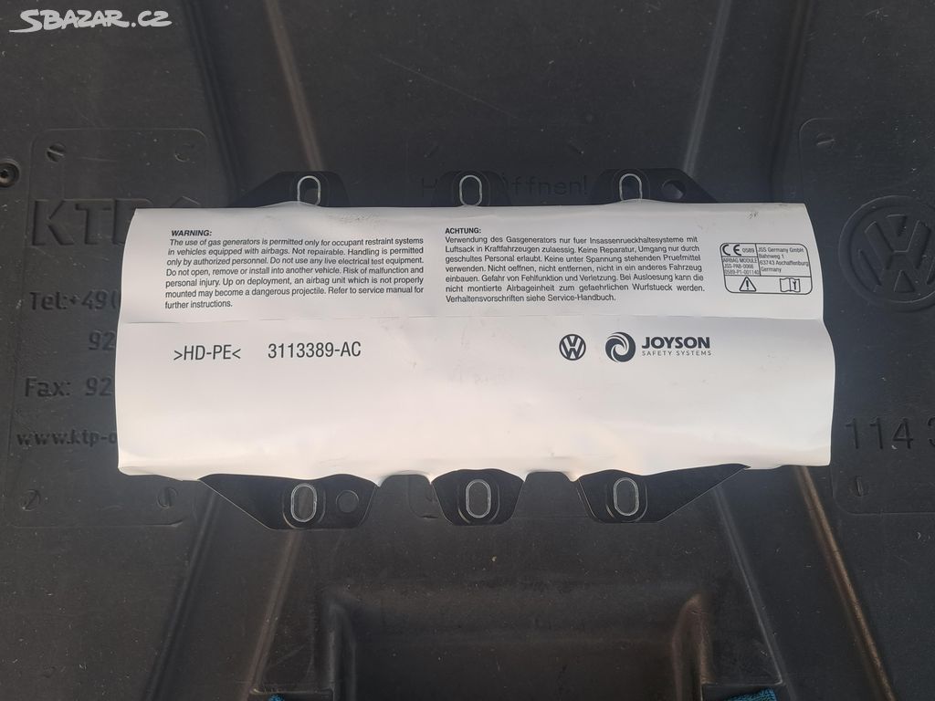 5LA880204D Škoda Enyaq airbag spolujezdce