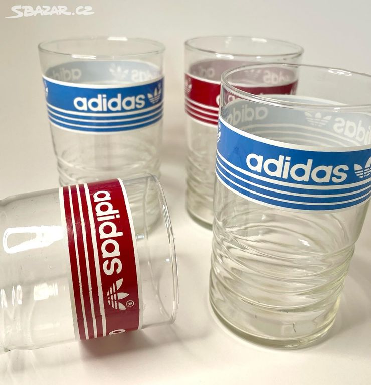 Raritní retro sběratelské skleničky Adidas