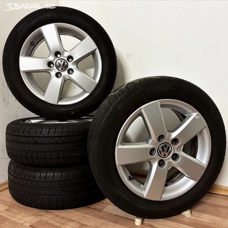 VW TOURAN/GOLF 5x112 R16 ET50+LETNÍ 205/55R16 6mm