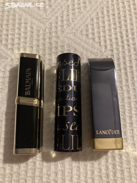 3x rtěnka Lancôme, Balmain, Dermacol