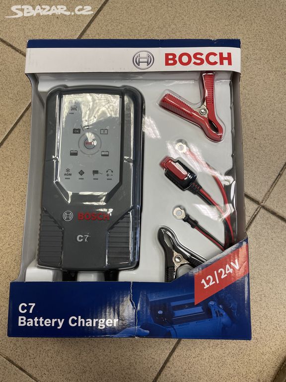 NOVÁ AUTO NABÍJEČKA BOSCH C7 12/24V 7A