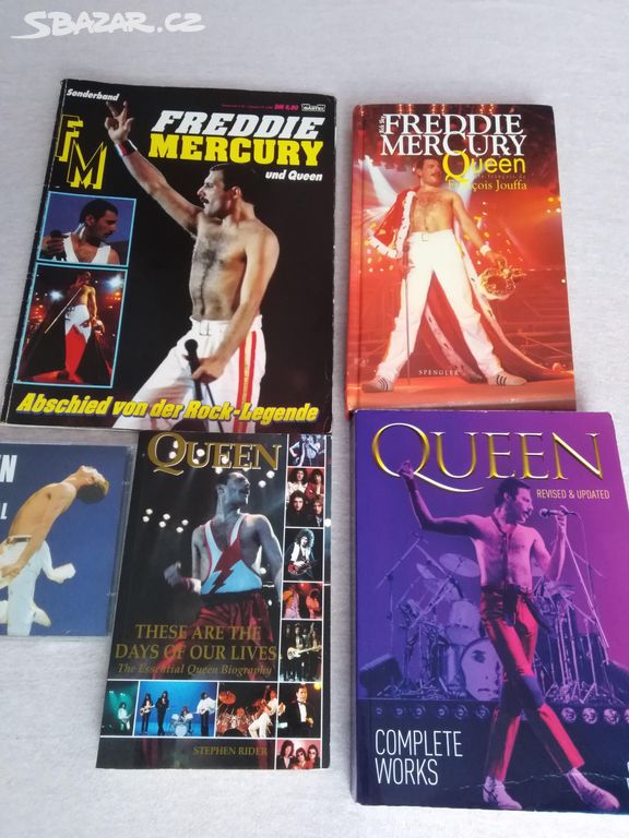 Freddie Mercury Queen knihy + dvoj CD