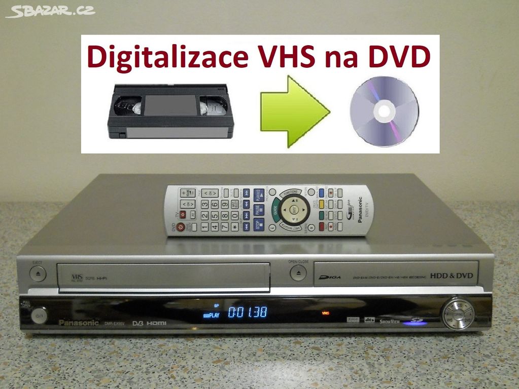 VHS-HDD-DVD rekordér Panasonic DMR EX95