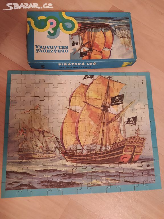 Staré puzzle Pirátská loď