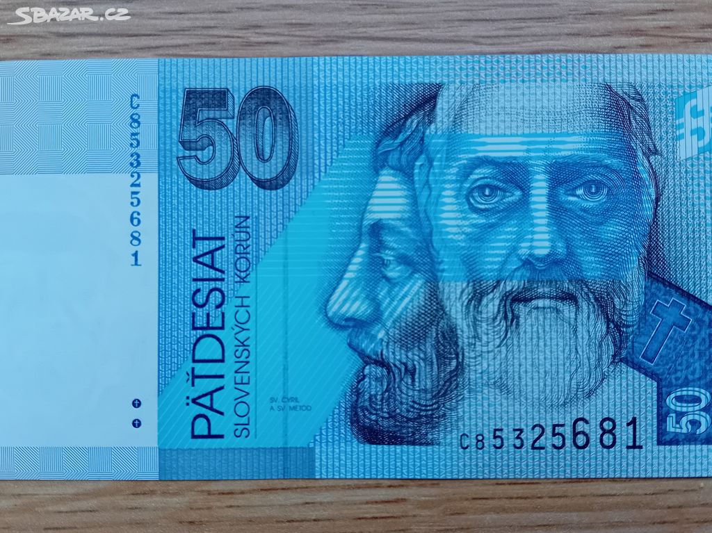 Bankovka 50 Sk 1.7.1999 série C sbírkový stav UNC!