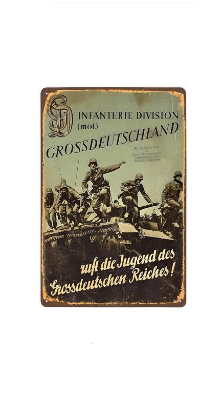 plechová cedule: Division Großdeutschland