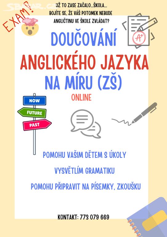 Doučování AJ na míru, online