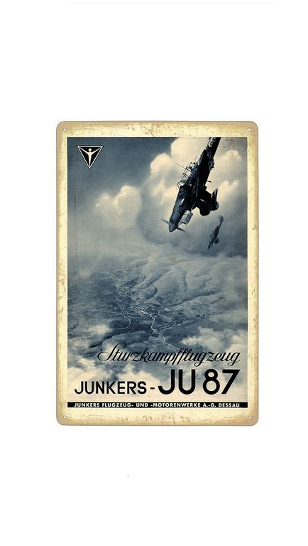 plechová cedule - Junkers Ju 87 Stuka