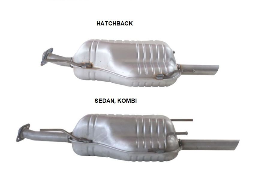 Zadní díl výfuku Opal Astra G 1.4i a 1.6i. Nový