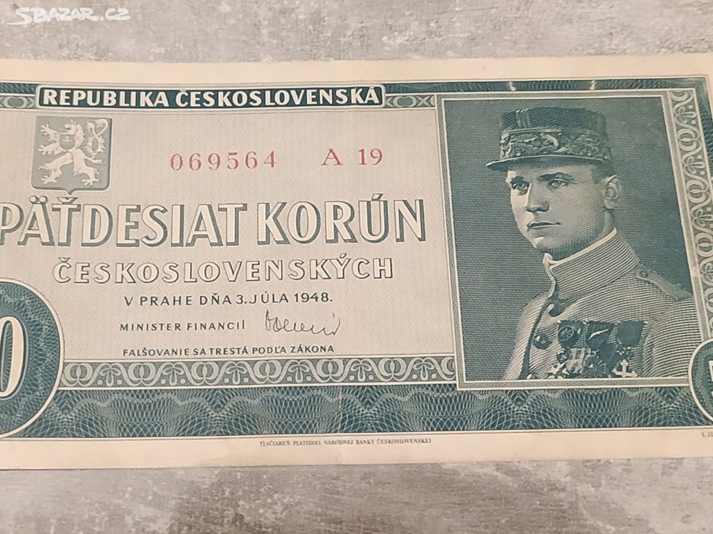 ČESKOSLOVENSKO - 50 korun 1948