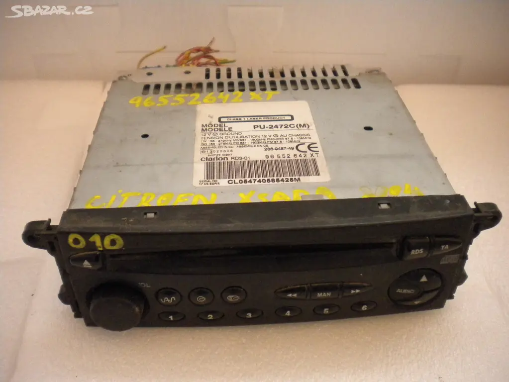 Náhled: AUTORADIO CD CITROEN XSARA 96552642XT