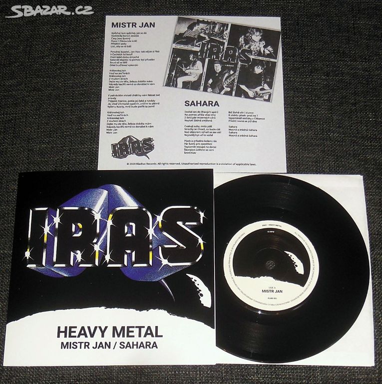 7" singl Iras - Mistr Jan / Sahara (1990) TOP STAV