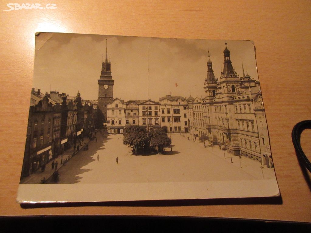 Pohlednice Pardubice -Perštýnovo náměstí 1954