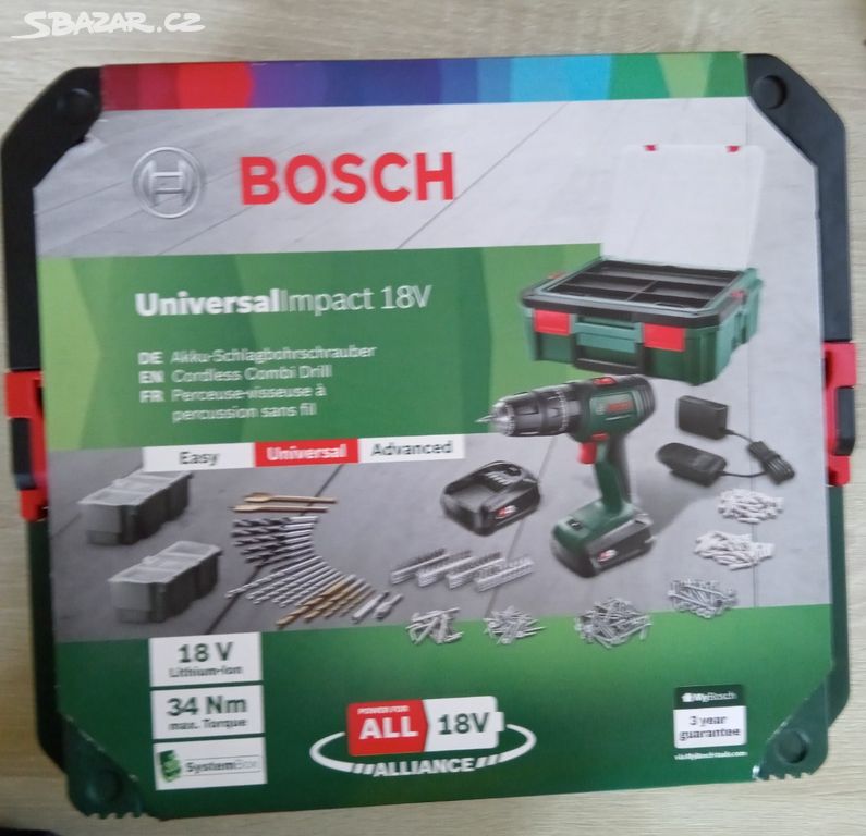 Aku vrtací šroubovák šroubovák Bosch 18 V