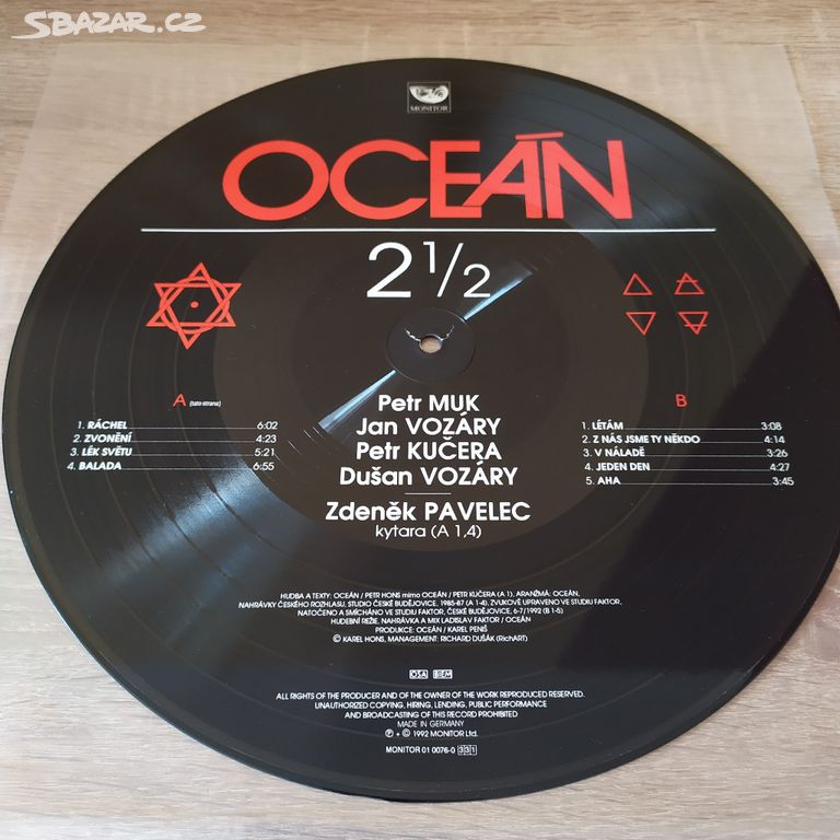LP - OCEÁN  2 1/2  - picture disc (PETR MUK)