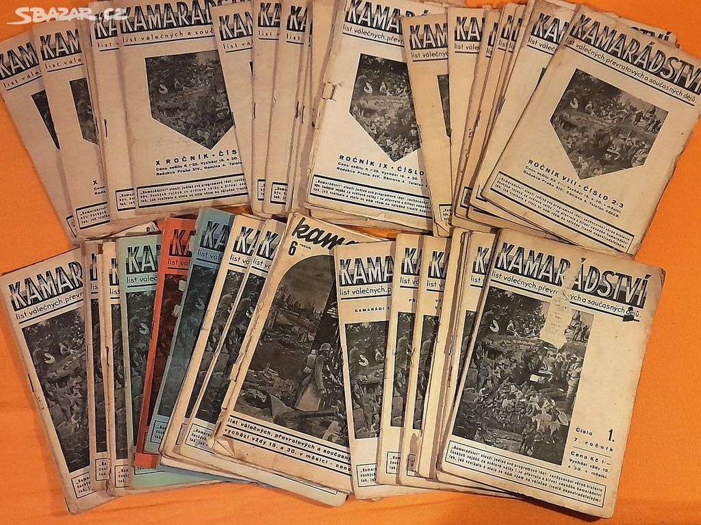 5 x nekompletní ročník časopisu Kamarád(1937-1941)