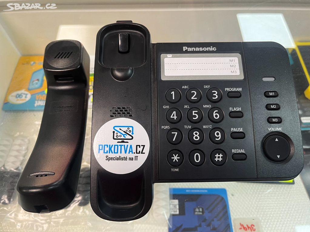 STOLNÍ TELEFON PANASONIC KX-TS520FXB SE ZÁRUKOU 6m