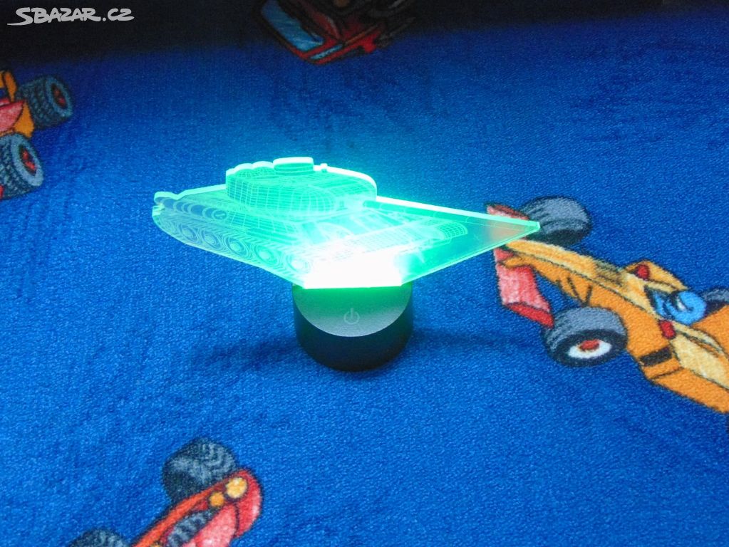 3D LED lampa tank RGB
