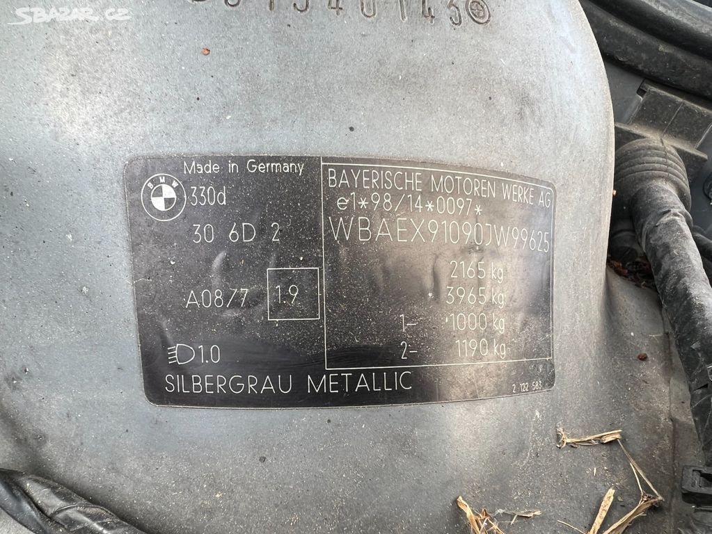 BMW E46 330D 306D2 150kw holý motor Tetov, Pardubice Sbazar.cz