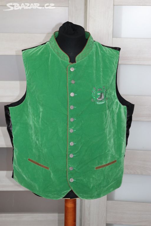 vel. XL Kostým pro dospělé zelená vesta