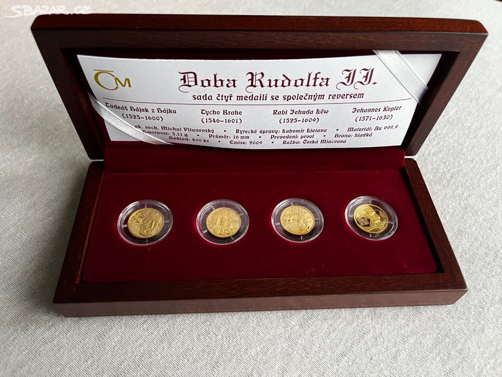 Doba Rudolfa II - sada 4 medailí