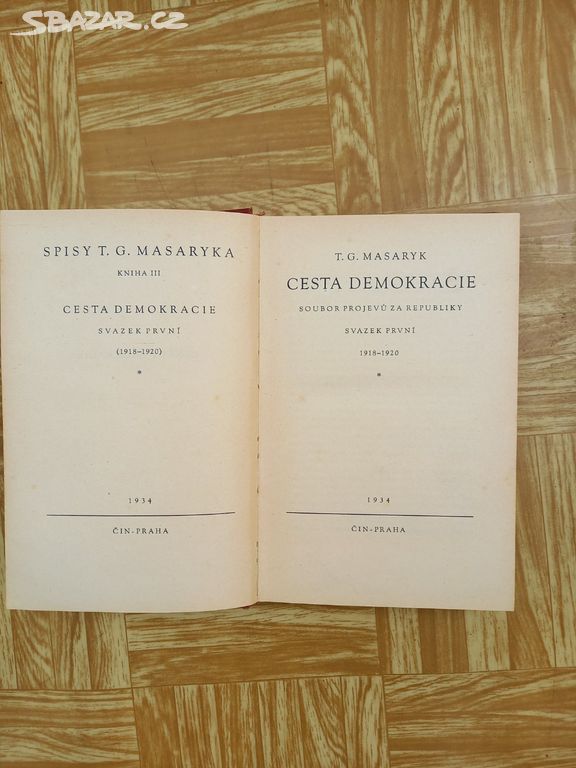 Kniha Cesta demokracie autor T.G.Masaryk