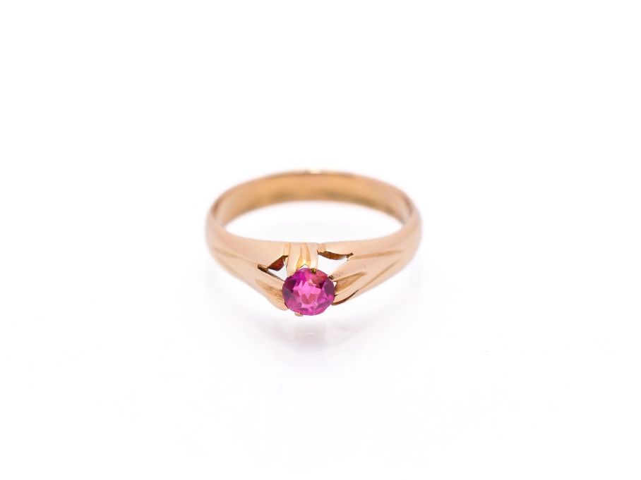 Prsten z růžového zlata, vel. 56 (14697)