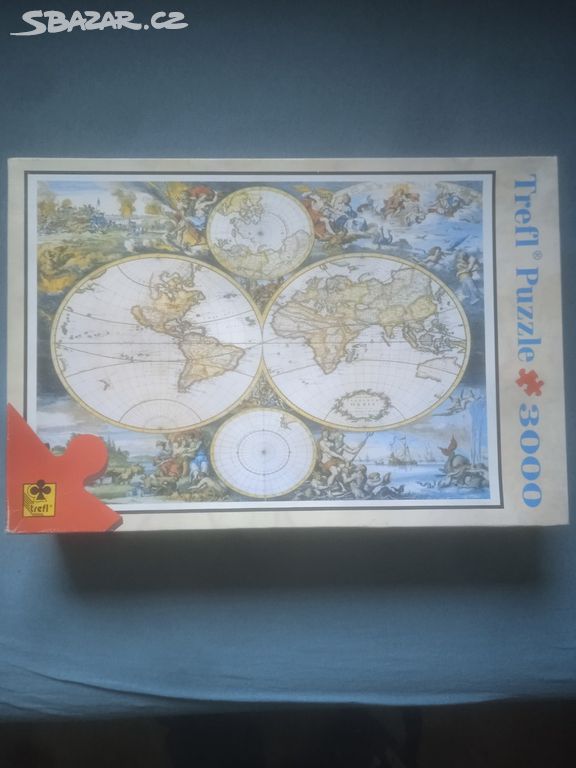 Puzzle Trefl mapa světa, 3000 dílků