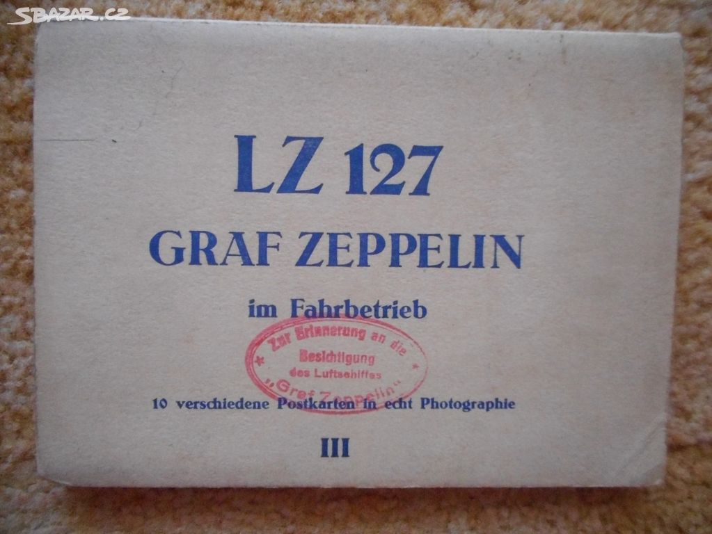 ZEPPELIN - soubor 10 pohledů z roku 1930 - UNIKÁT