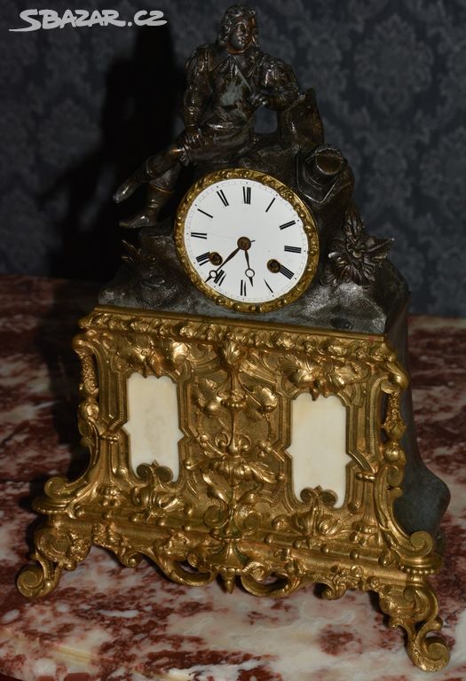 Starožitné figurální hodiny Japy Freres rok 1820