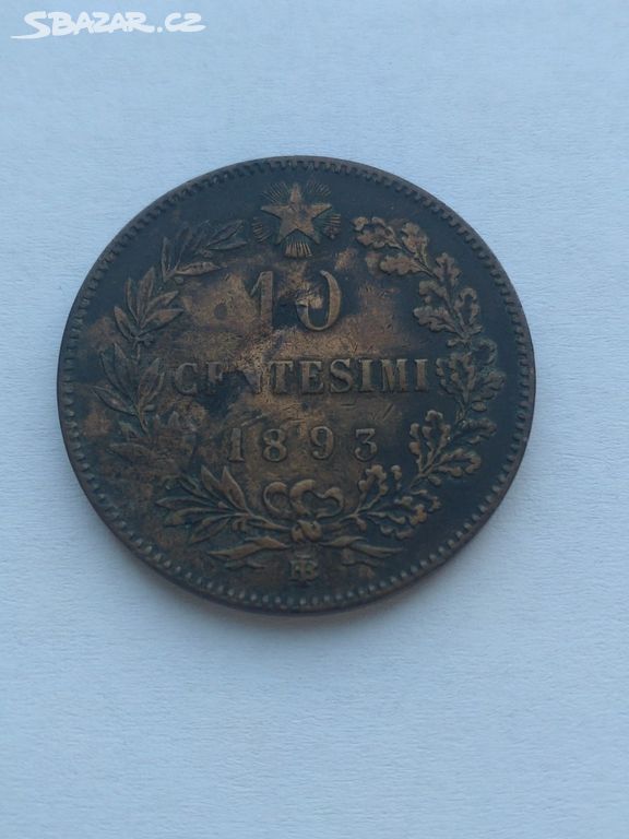 Mince 10 Centisimi 1893 Itálie