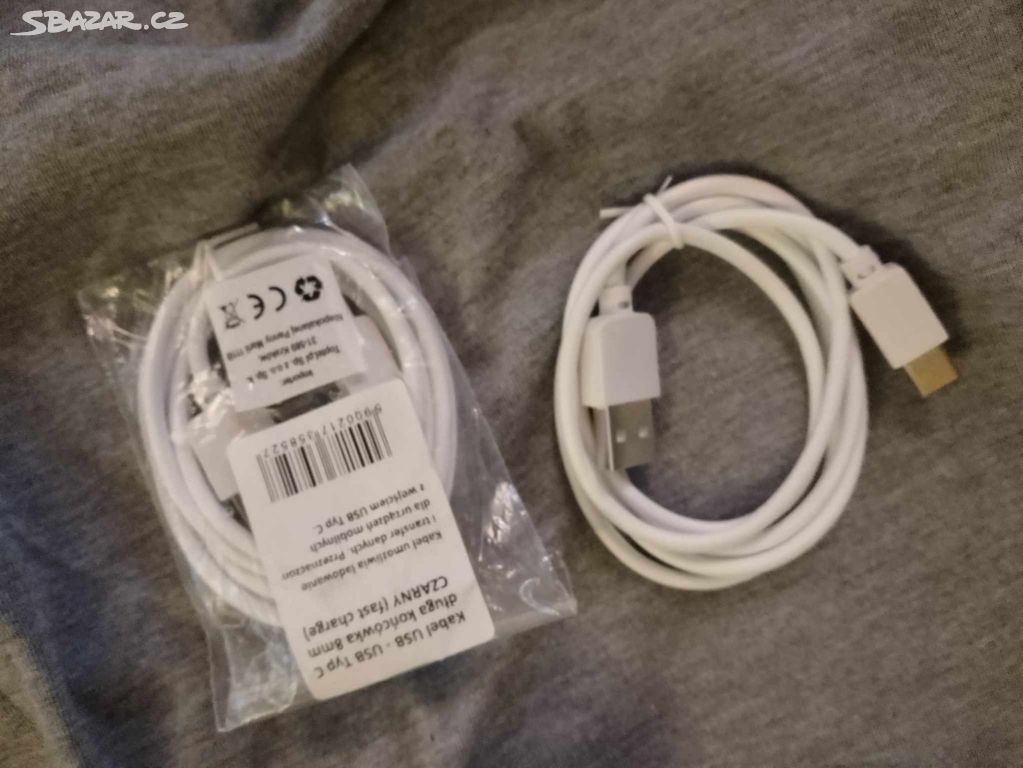 2x USB kabel -- nabíječka k mobilu typ C 8 mm
