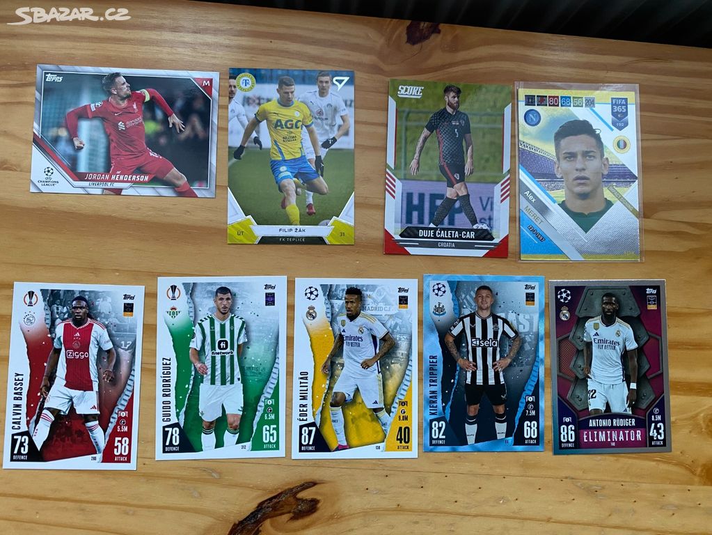 Fotbalové kartičky: Panini 2019, Topps, Fortuna