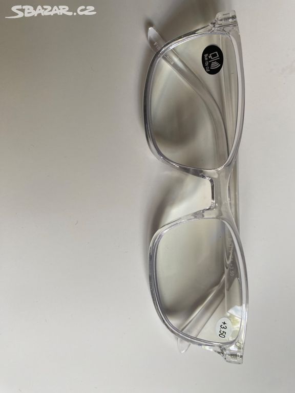 Brýle nové transparentní proti modrému sv. d.+3,5