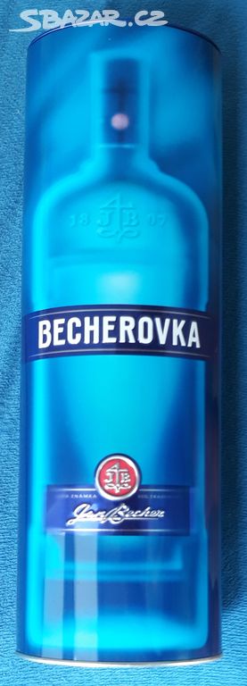 Dárkový plechový tubus od Becherovky (1 litr)