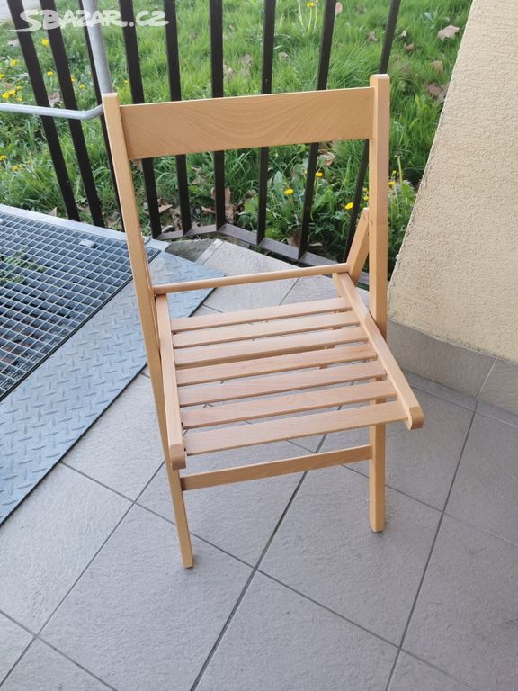 Dřevěné skládací židle 4 ks