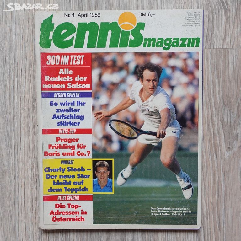 Německý časopis Tennis magazin - 4/1989