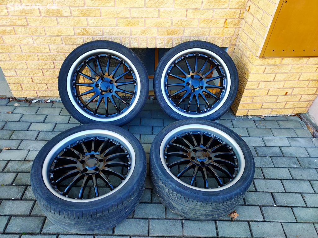 Alukola 5x112 R19 s pneu 285/30ZR19 se vzorkem 5mm