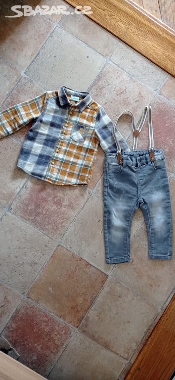 chlapecký / klučičí /komplet/ set košile a džíny