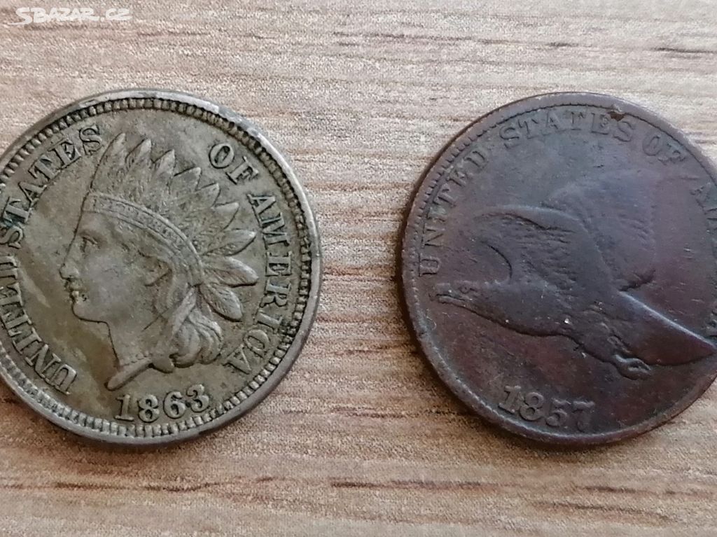 2 mince USA 1863 a 1857 Spojené státy Americké