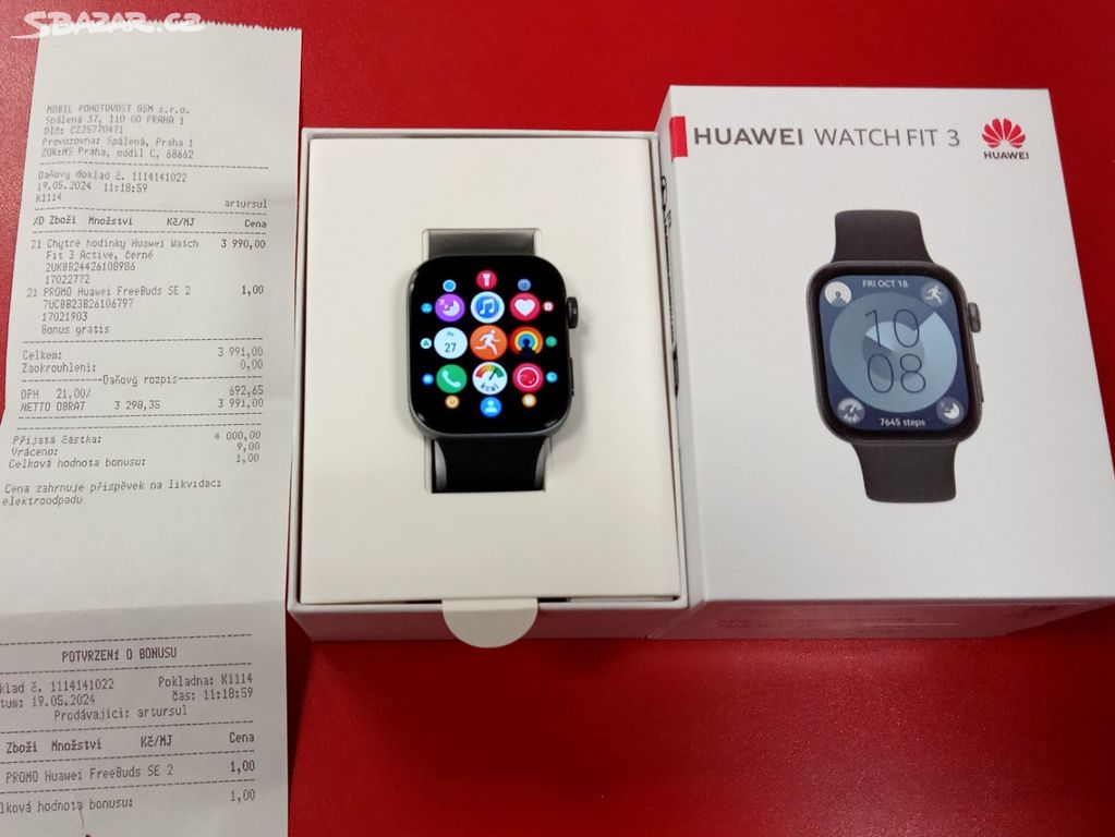 Huawei Watch Fit 3 Active  záruka 23 měs. MP