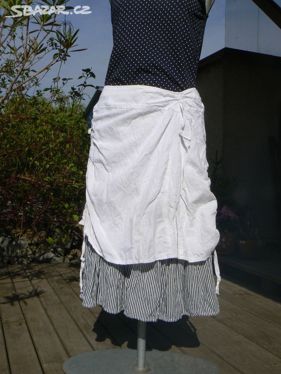 Lněná sukně s kanýrem zn. Dreamstar, vel. 38